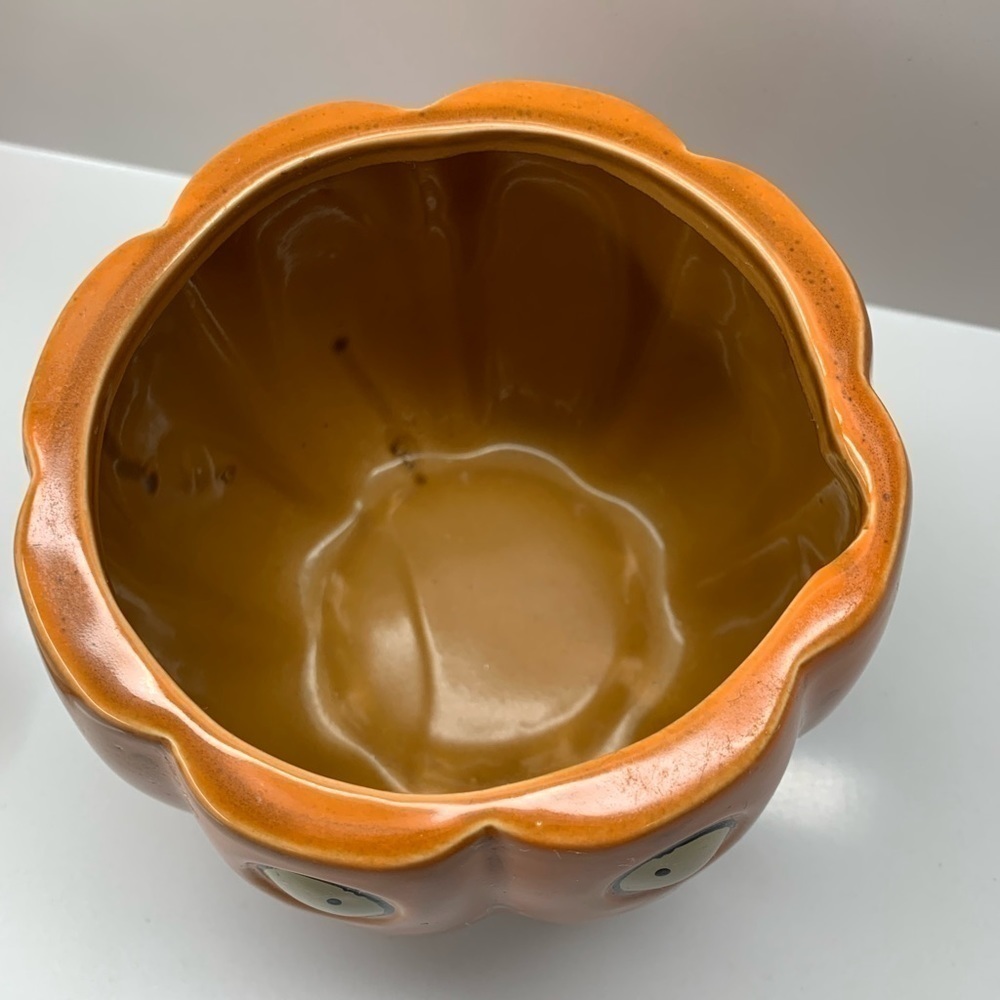 Yankee Candle Pumpkin Jack O' Lantern "Boney" Thanksgiving Harvest Candy Jar - Picture 4 of 5